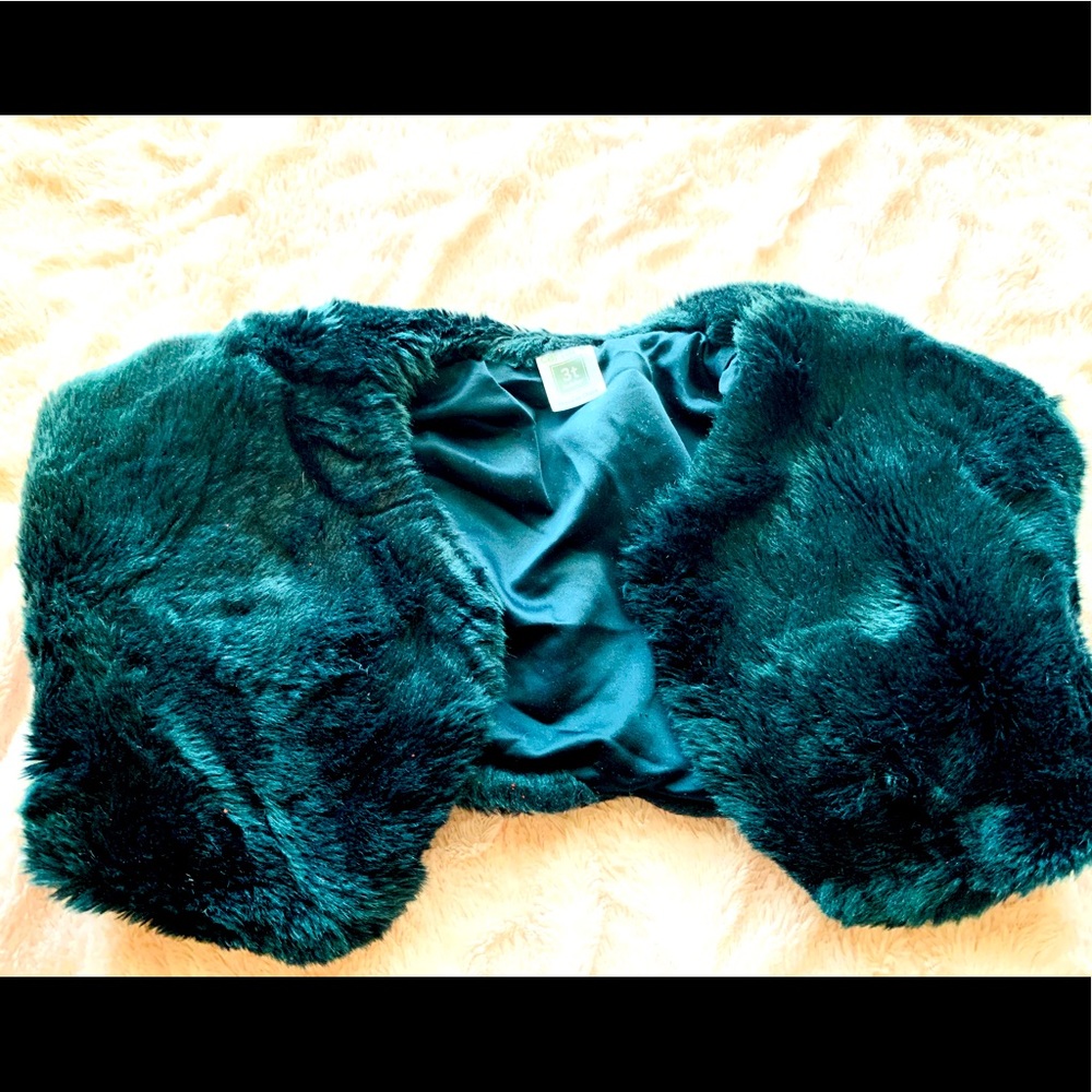 Carters faux fur black bolero